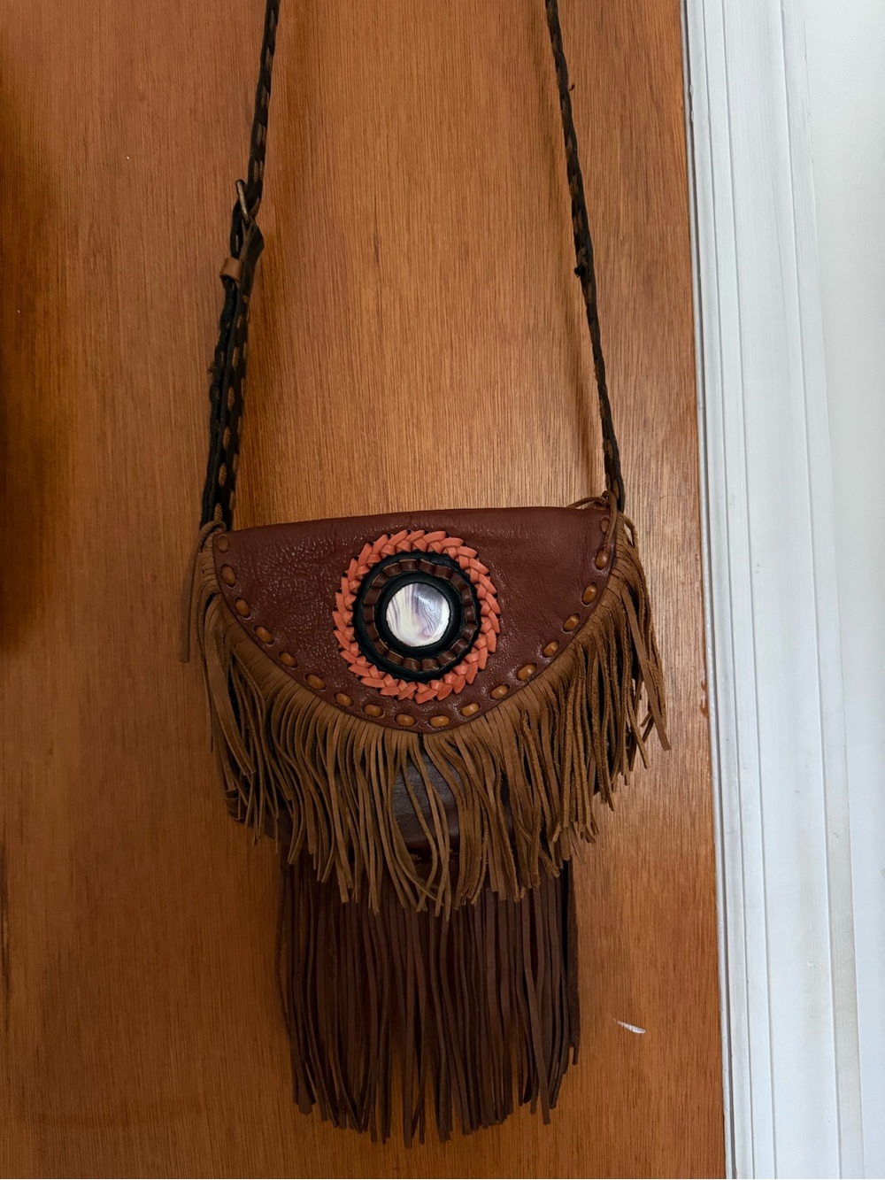 Boho Fringe Crossbody Bag in Brown